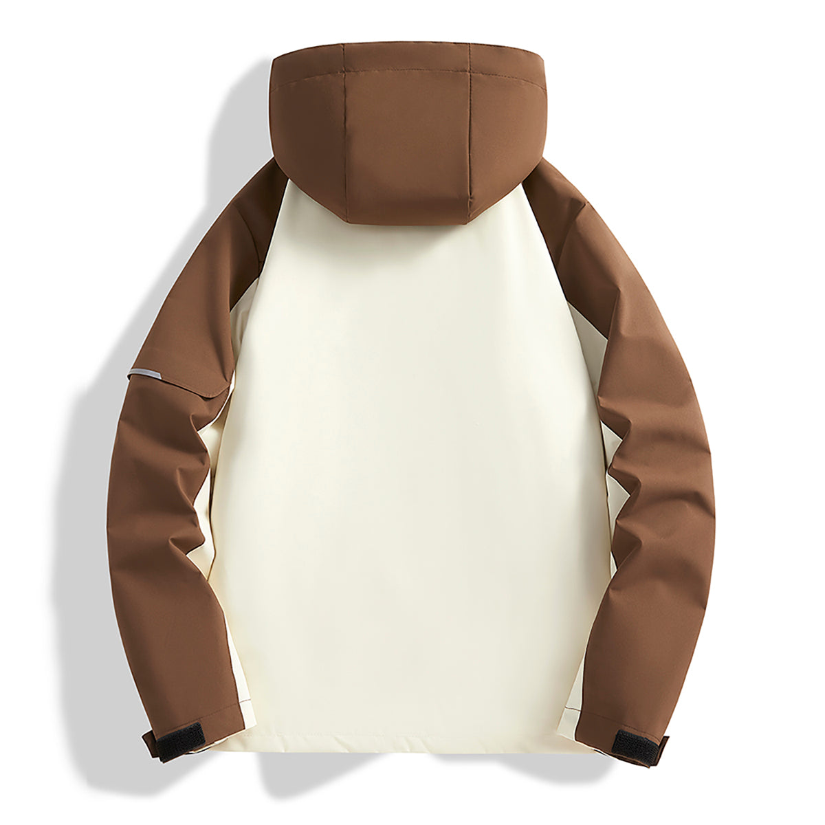Men Hooded Colourblocked Casual Bomber Jacket