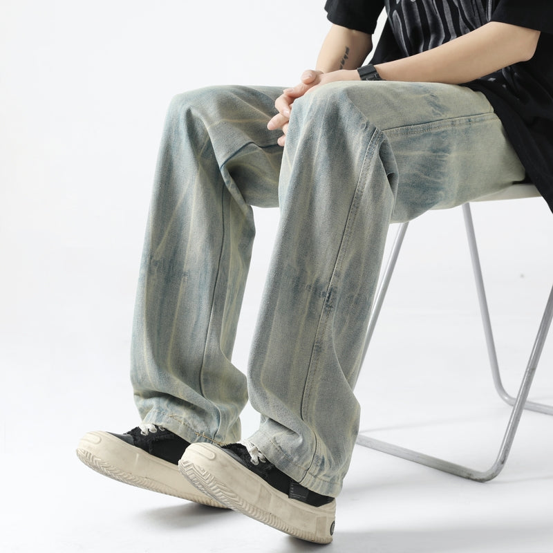 Men Straight Fit Cotton Jeans