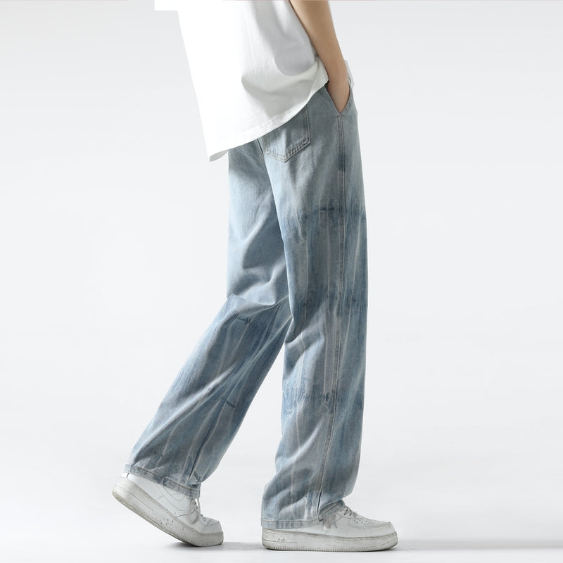 Men Straight Fit Mid-Rise Light Fade Jeans