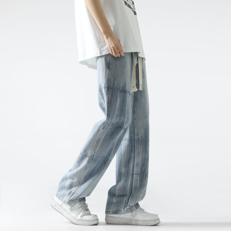 Men Straight Fit Mid-Rise Light Fade Jeans
