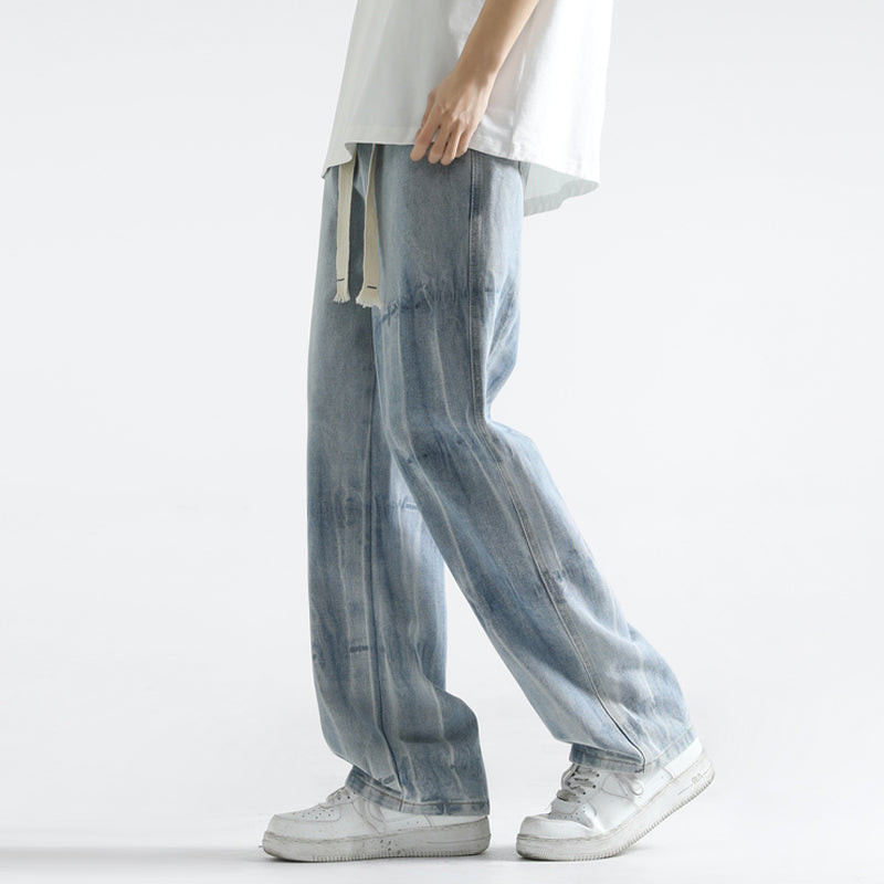 Men Straight Fit Mid-Rise Light Fade Jeans