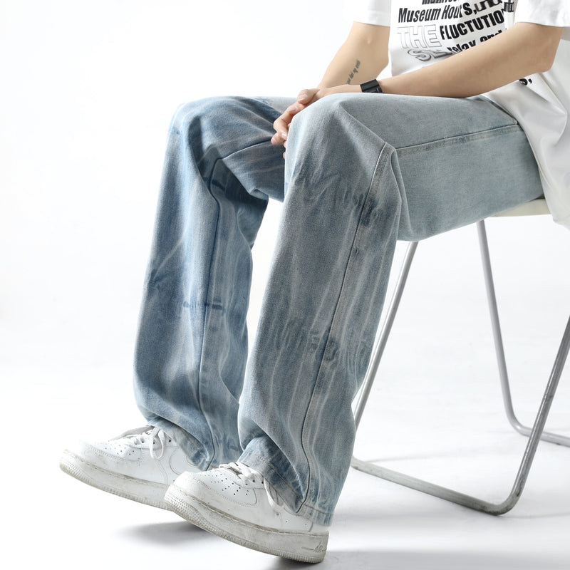 Men Straight Fit Mid-Rise Light Fade Jeans