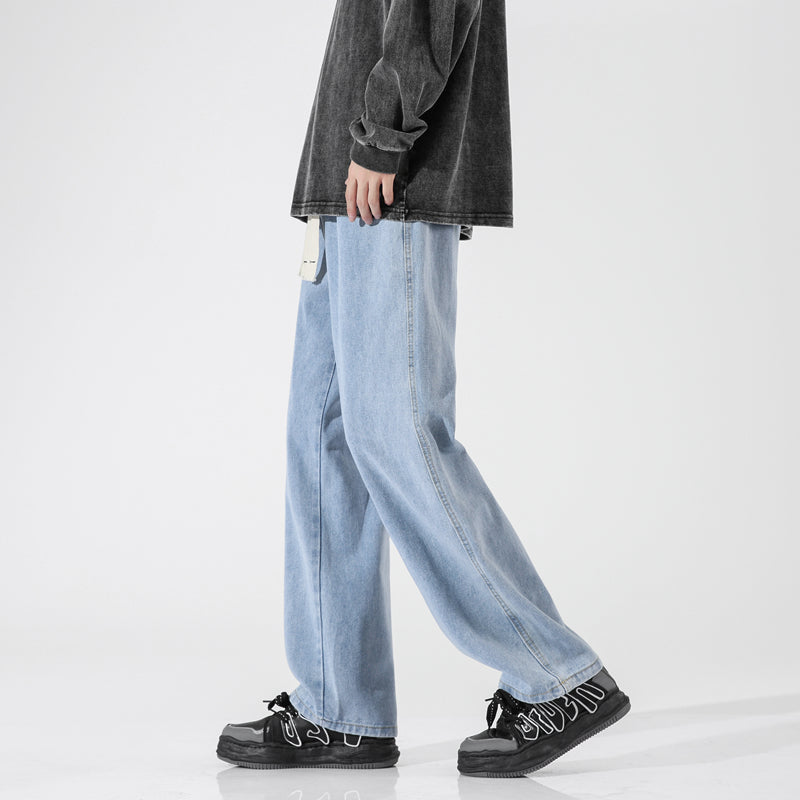 Men Straight Fit Mid-Rise Light Fade Jeans