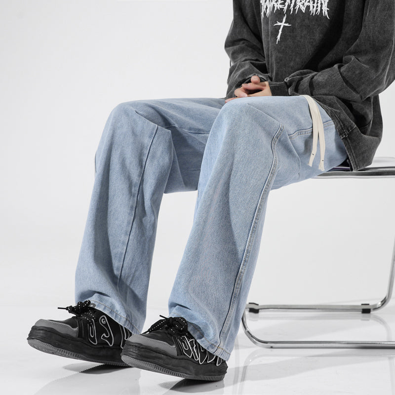 Men Straight Fit Mid-Rise Light Fade Jeans