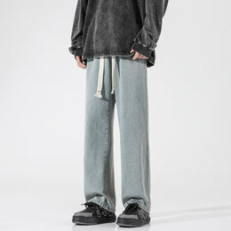 Men Straight Fit Mid-Rise Clean Look Light Fade Non Stretchable Jeans