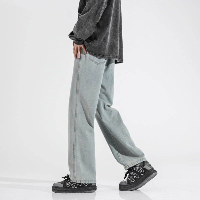 Men Straight Fit Mid-Rise Clean Look Light Fade Non Stretchable Jeans