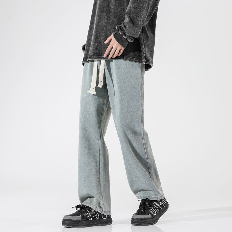 Men Straight Fit Mid-Rise Clean Look Light Fade Non Stretchable Jeans