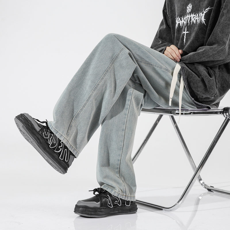 Men Straight Fit Mid-Rise Clean Look Light Fade Non Stretchable Jeans