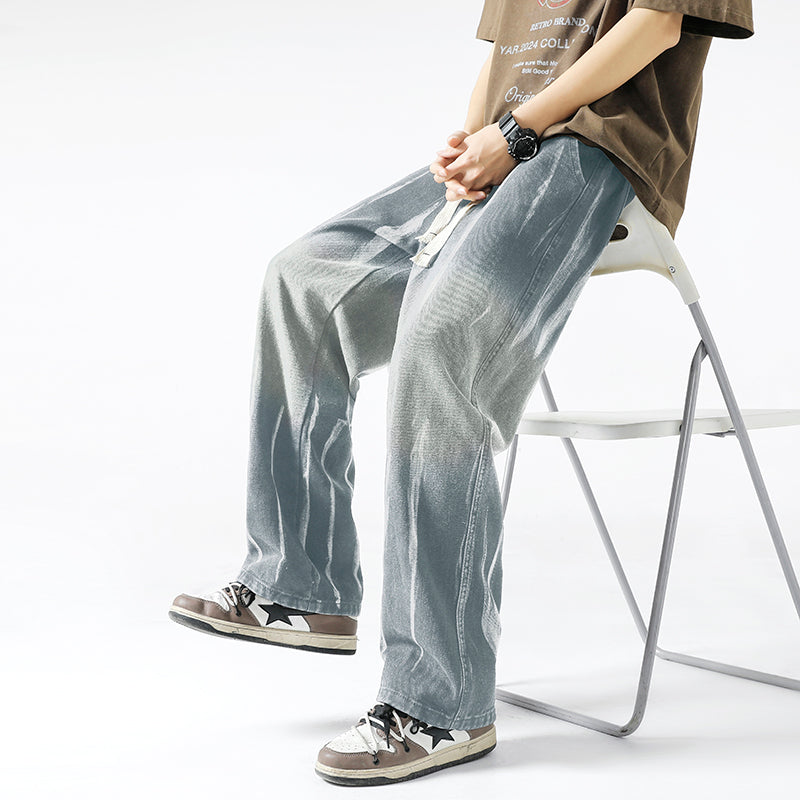 Men Relaxed Fit Mid-Rise Heavy Fade Coloured Jeans