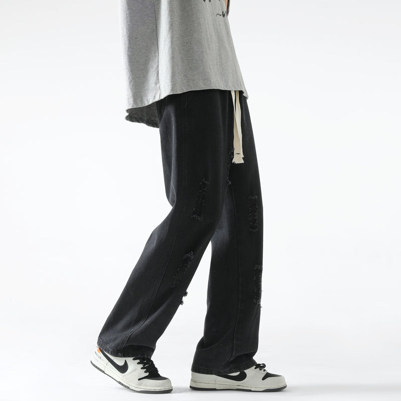 Men Relaxed Fit Mid-Rise Mildly Distressed Light Fade Jeans