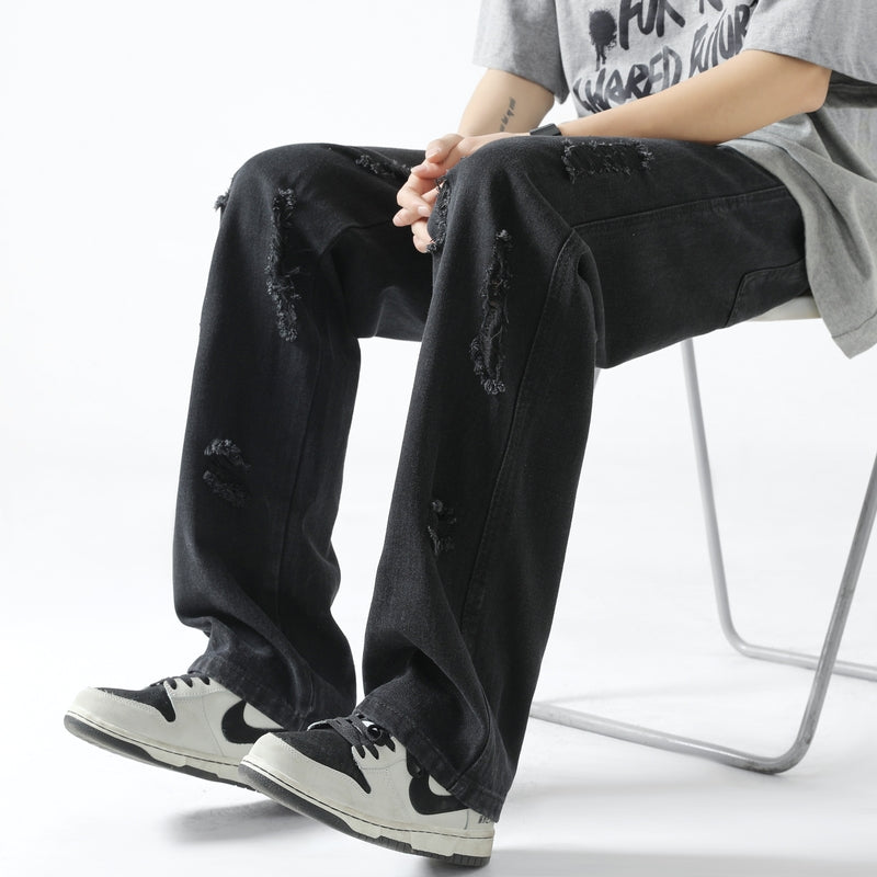 Men Relaxed Fit Mid-Rise Mildly Distressed Light Fade Jeans