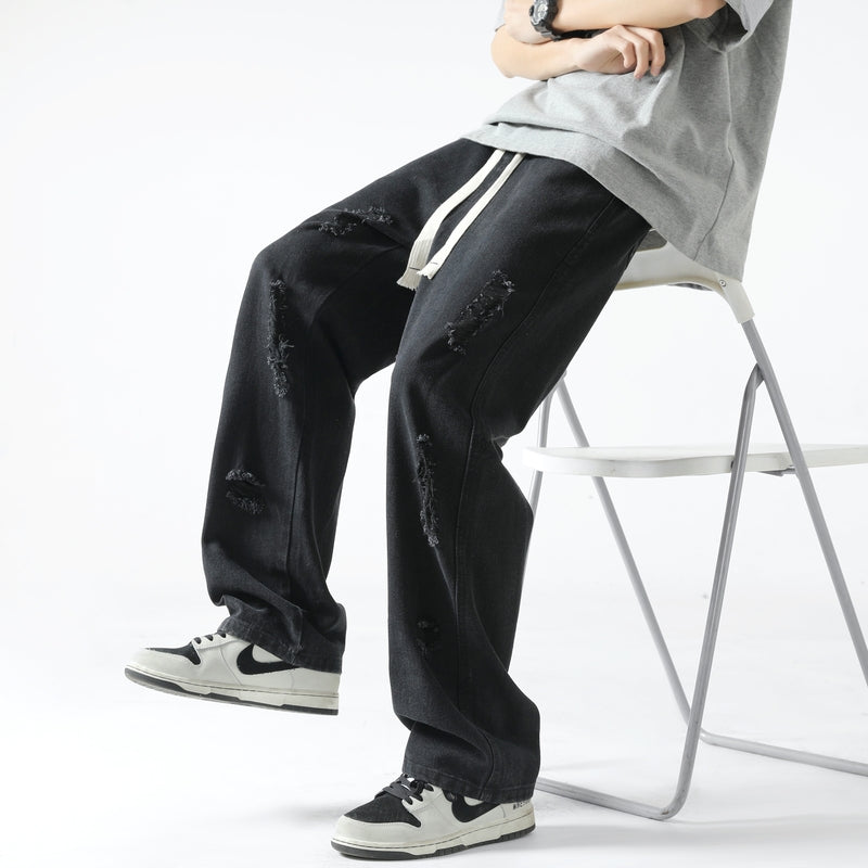 Men Relaxed Fit Mid-Rise Mildly Distressed Light Fade Jeans