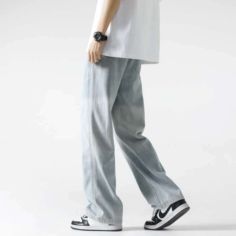 Men Relaxed Fit Mid-Rise Light Fade Non Stretchable Cotton Jeans