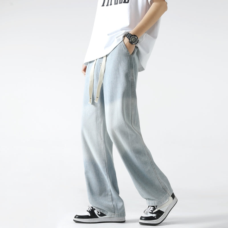 Men Relaxed Fit Mid-Rise Light Fade Non Stretchable Cotton Jeans