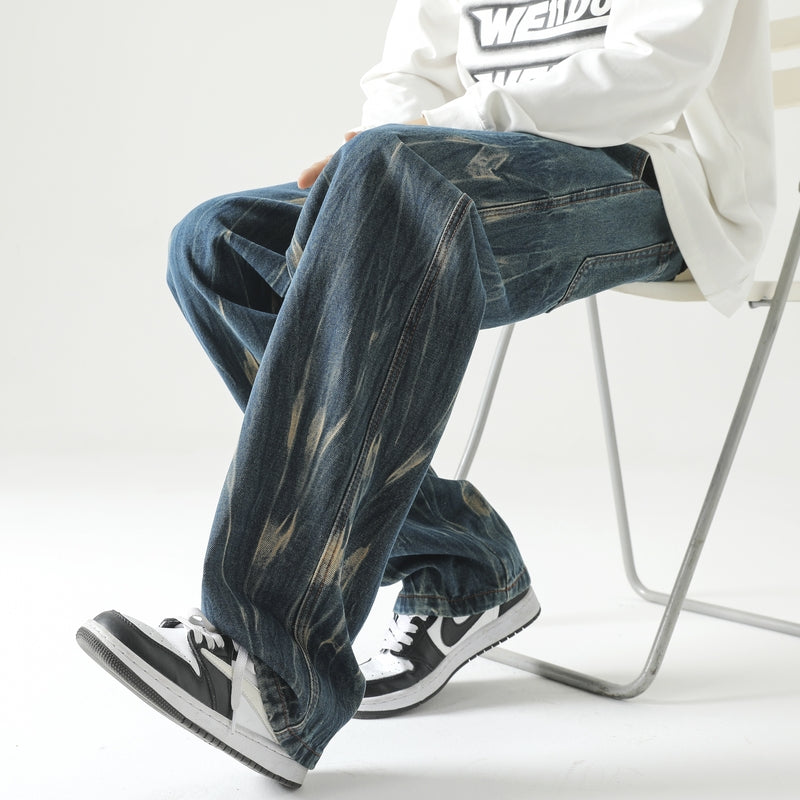 Men Relaxed Fit Mid-Rise Heavy Fade Jeans