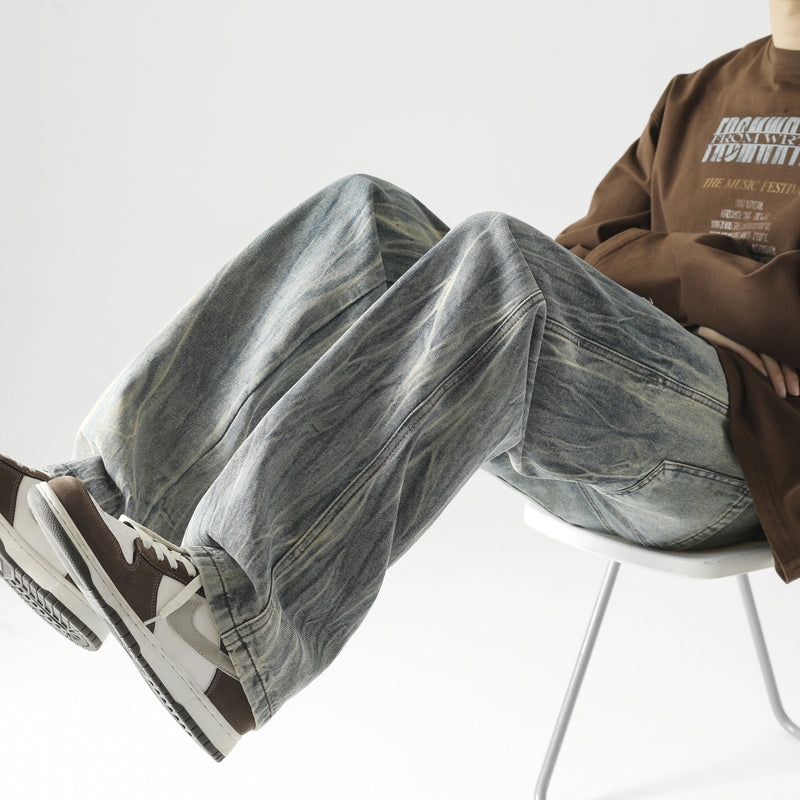 Men Relaxed Fit Cotton Jeans