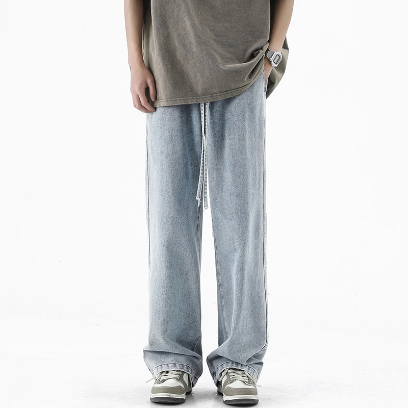 Men Solid Relaxed Fit Mid-Rise Light Fade Jeans