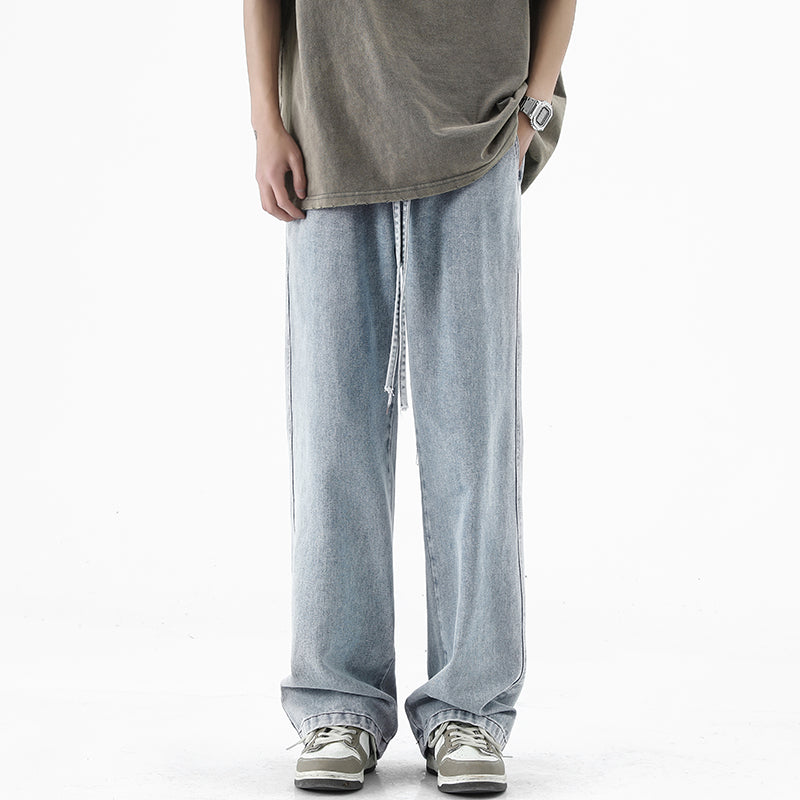 Men Solid Relaxed Fit Mid-Rise Light Fade Jeans