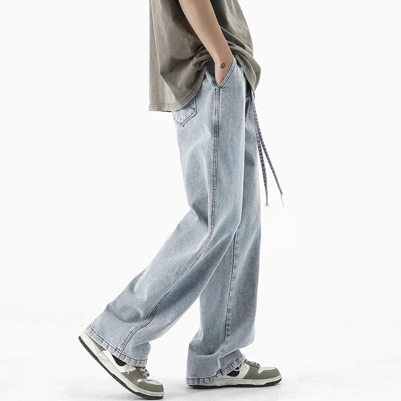 Men Solid Relaxed Fit Mid-Rise Light Fade Jeans