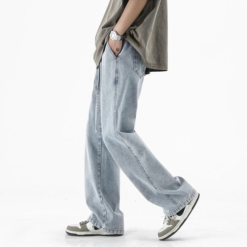 Men Solid Relaxed Fit Mid-Rise Light Fade Jeans