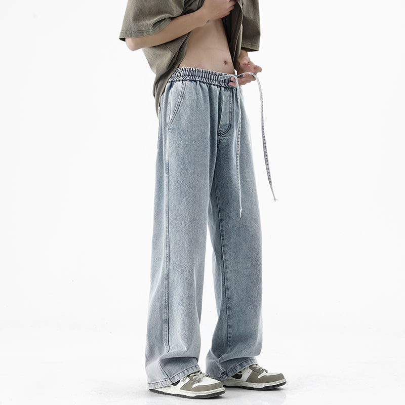Men Solid Relaxed Fit Mid-Rise Light Fade Jeans