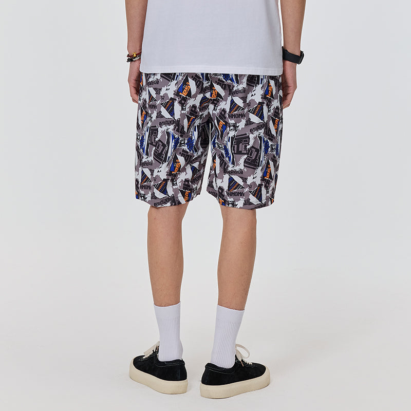 Men Printed Low-Rise Shorts