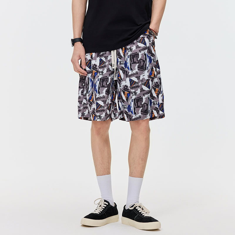 Men Printed Low-Rise Shorts