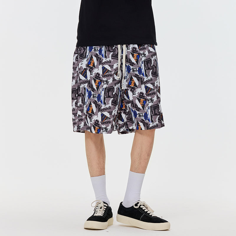 Men Printed Low-Rise Shorts