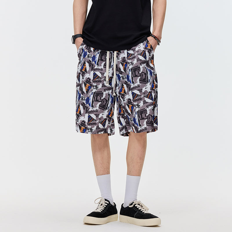 Men Printed Low-Rise Shorts