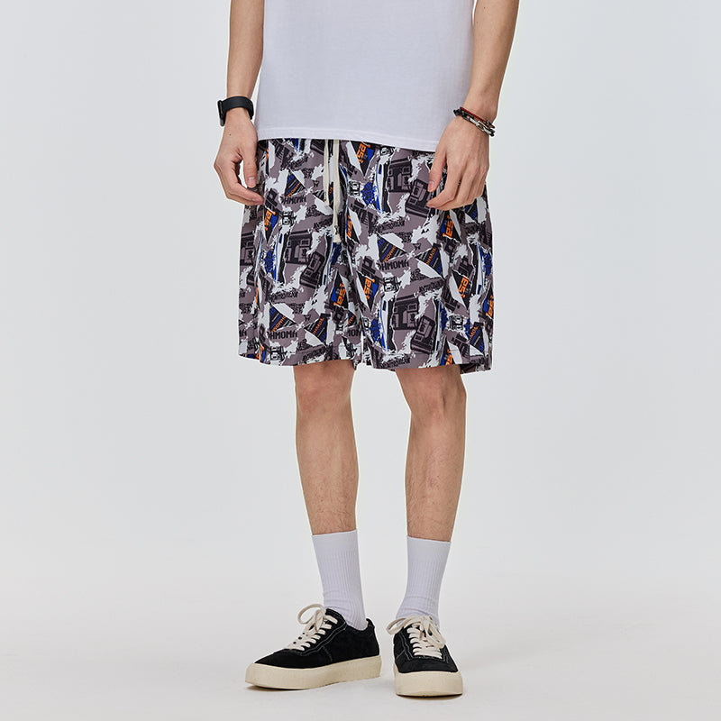 Men Printed Low-Rise Shorts