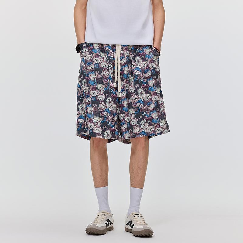Men Conversational Printed Low-Rise Rapid-Dry Shorts