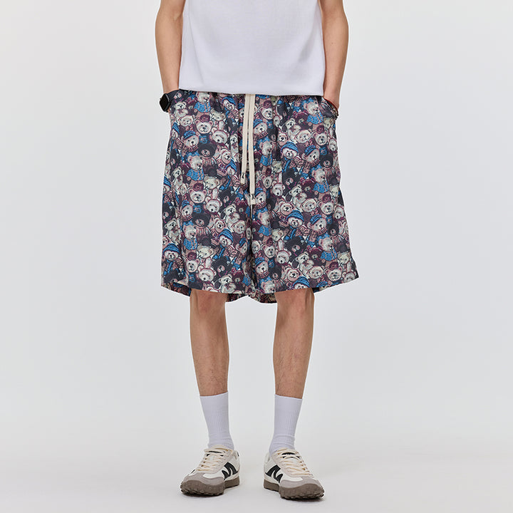 Men Conversational Printed Low-Rise Rapid-Dry Shorts