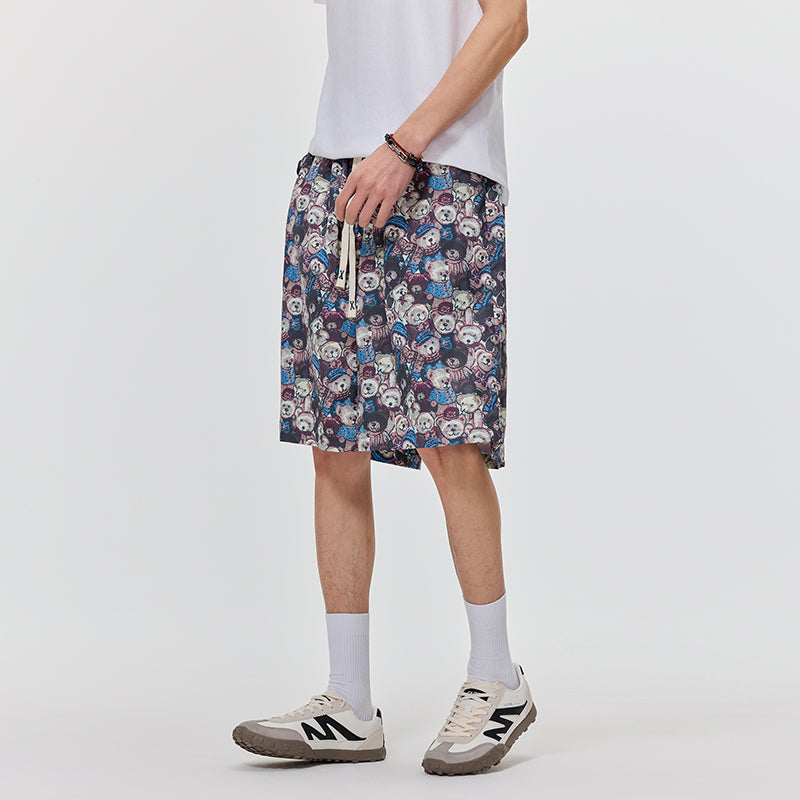 Men Conversational Printed Low-Rise Rapid-Dry Shorts