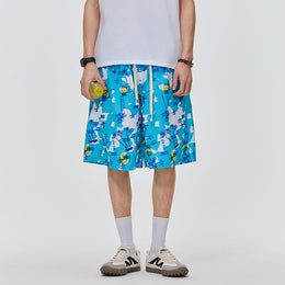 Men Printed Low-Rise Shorts