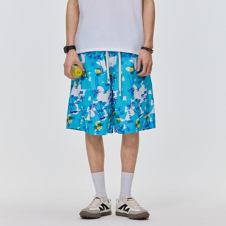Men Printed Low-Rise Shorts