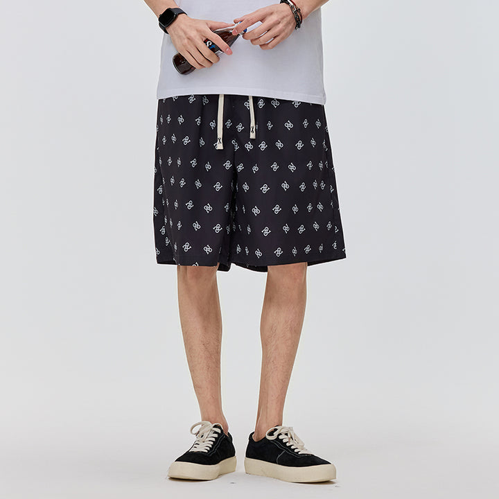 Men Printed Low-Rise Shorts