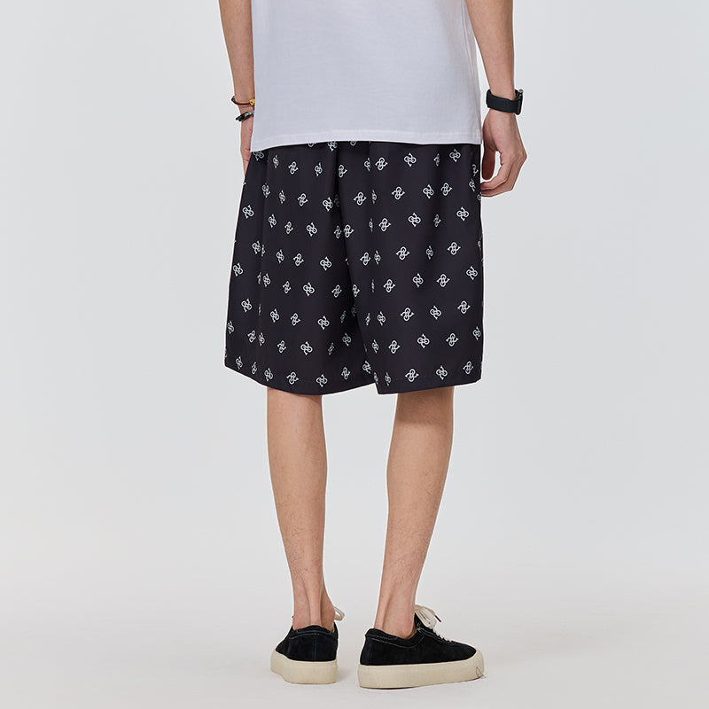 Men Printed Low-Rise Shorts