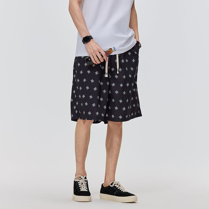 Men Printed Low-Rise Shorts