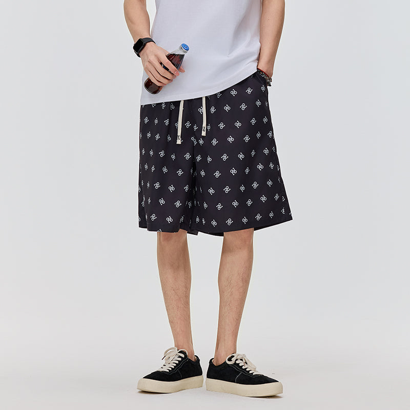 Men Printed Low-Rise Shorts