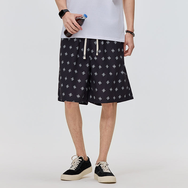 Men Printed Low-Rise Shorts