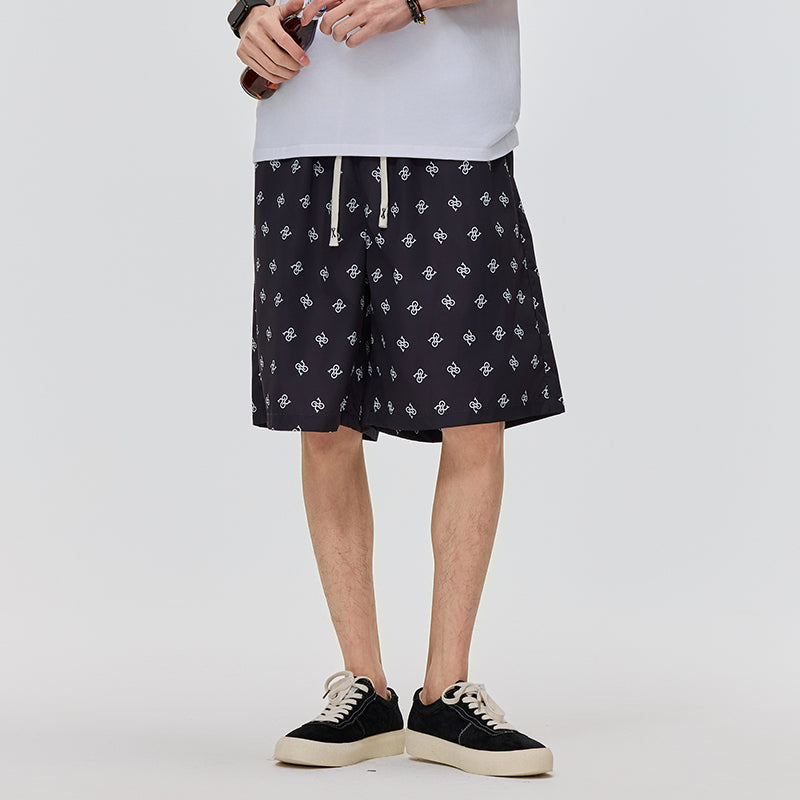 Men Printed Low-Rise Shorts