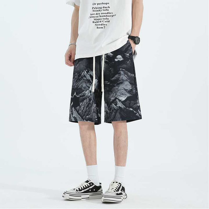 Men Printed Regular Fit Low-Rise Shorts