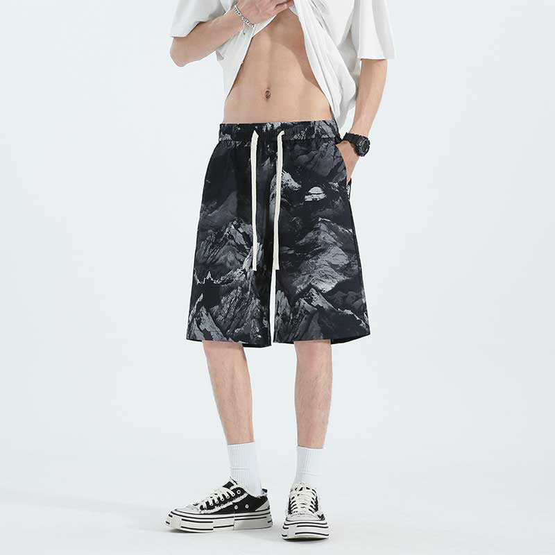 Men Printed Regular Fit Low-Rise Shorts