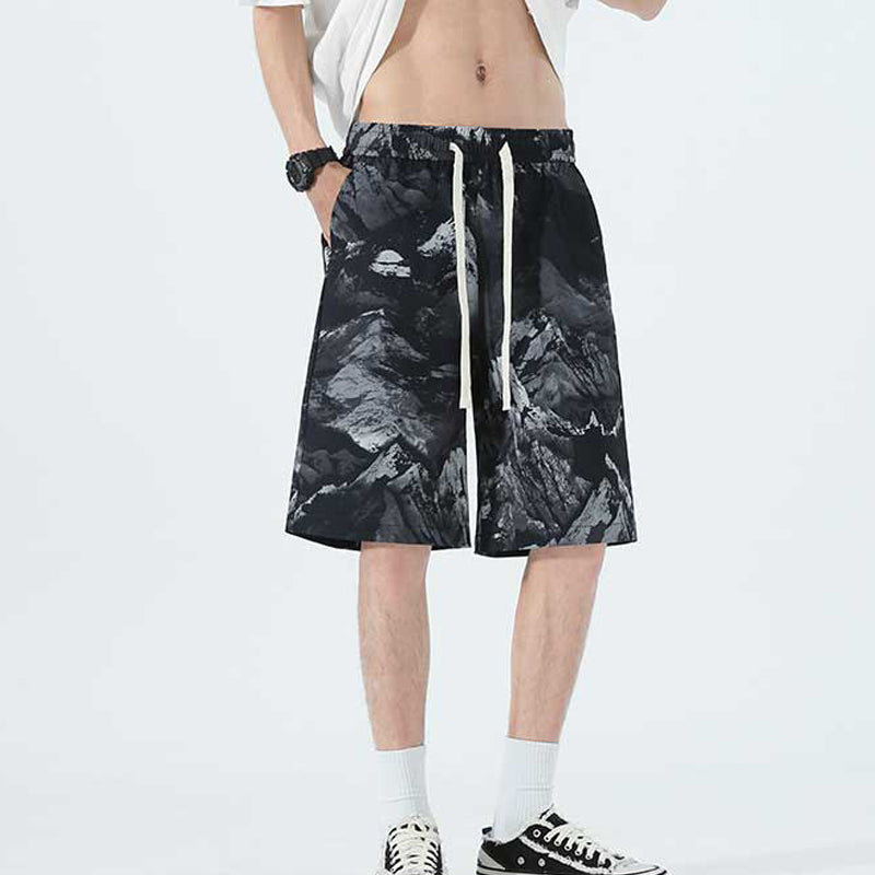 Men Printed Regular Fit Low-Rise Shorts