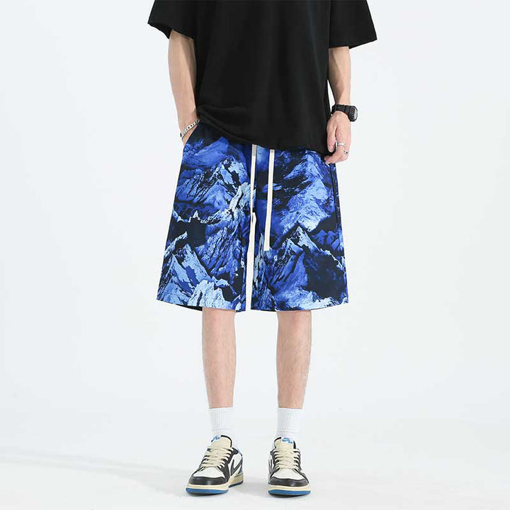 Men Printed Regular Fit Low-Rise Shorts