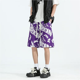 Men Typography Printed Low-Rise Shorts