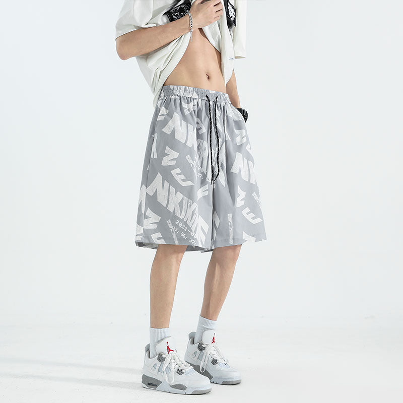 Men Typography Printed Regular Fit Rapid-Dry Low-Rise Shorts