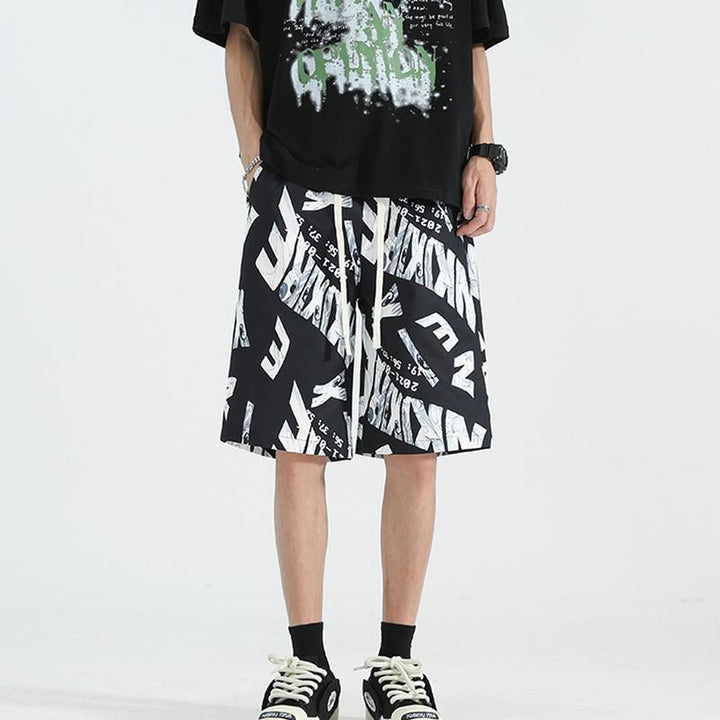 Men Typography Printed Low-Rise Shorts