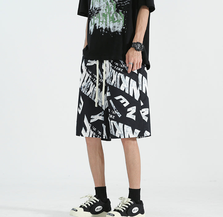 Men Typography Printed Low-Rise Shorts