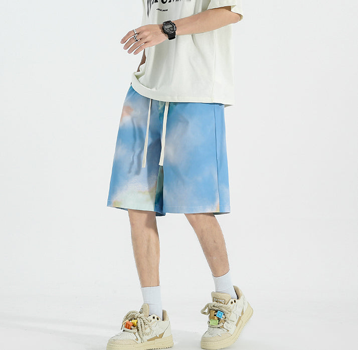 Men Abstract Printed Low-Rise Shorts